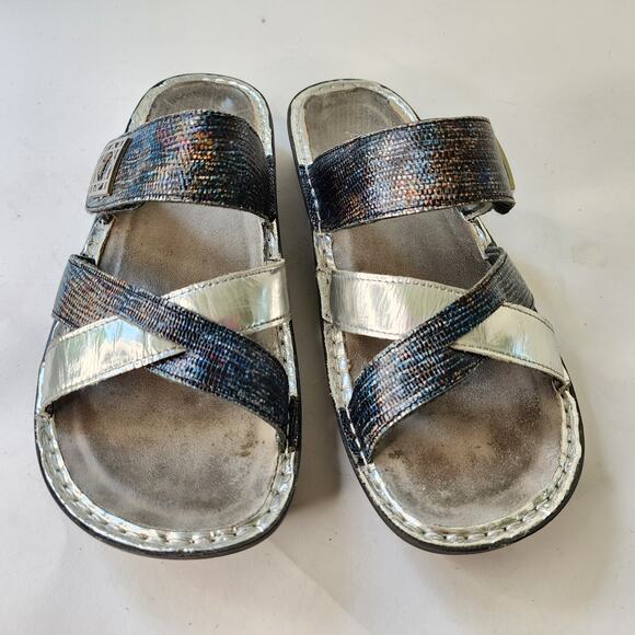 Alegria Victoriah Glimmer Glam Sandals Silver EU US 9 - Picture 3 of 7